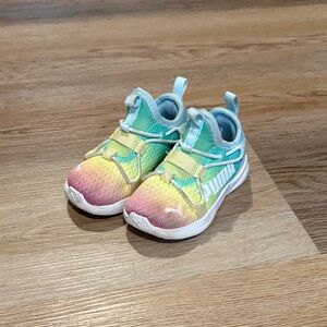 Puma Kids Sneakers - Yellow, Pink, and Green